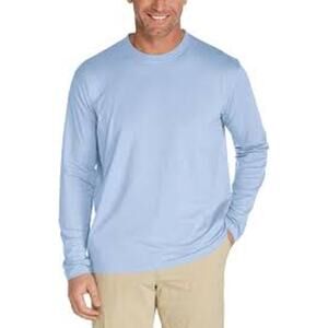 Coolibar Men's Blue UPF 50+ Sun Protective Long Sleeve T-Shirt Size Medium